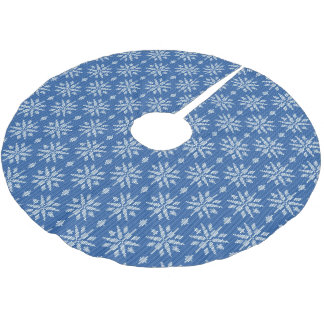 Snöfallstickning Julgransmatta Borstad Polyester