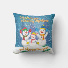 Snöfamilj - jul och nyår kudde