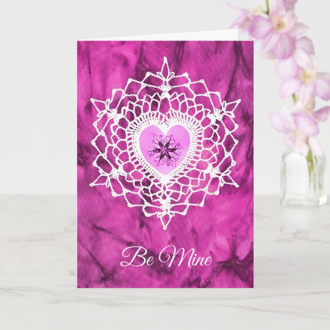 Snöfångare Amore Hjärtflinga Julkort Kort (Orkide)