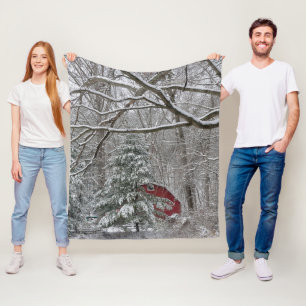 Snöfärgad barn fleecefilt