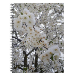 Snöfärgade blommar anteckningsbok