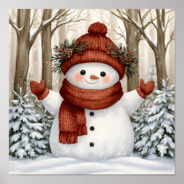 Snöfigur Poster