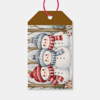 Snöfigurer Presentetikett