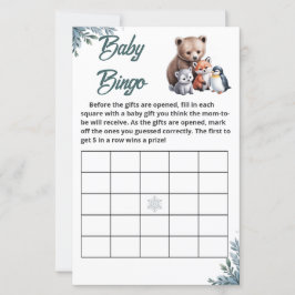 "Snöflake" Baby Shower Bingo
