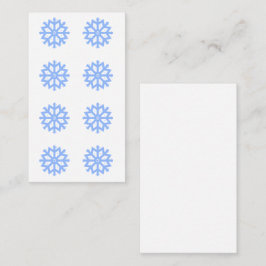 Snöflake Blue Winter Magic Mönster Tilläggskort