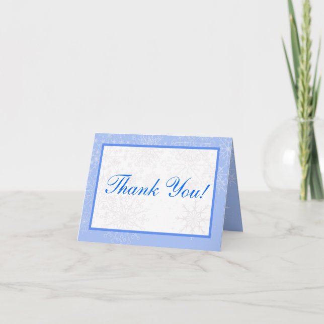 Snöflake-Bröllop, tillsatt tackkort (Framsida)