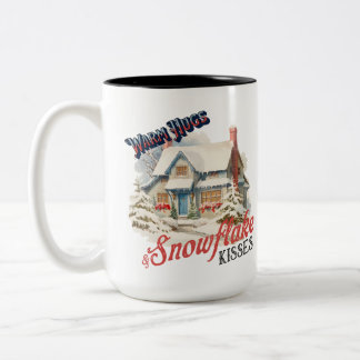 SnöFlake Kisses Two-Tone mugg