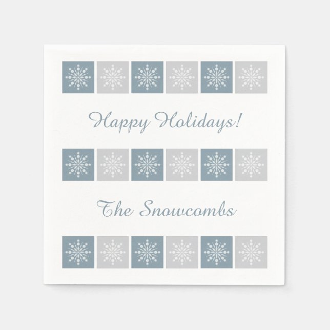 Snöflake Mönster anpassningsbar  pappra blöjor Pappersservett (Framsidan)