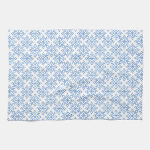 Snöflake Mönster Light Blue and White Towel Kökshandduk