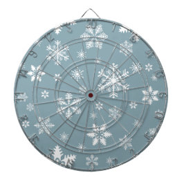 Snöflake Mönster, Vita Snöflingor, Snö, Grått Darttavla