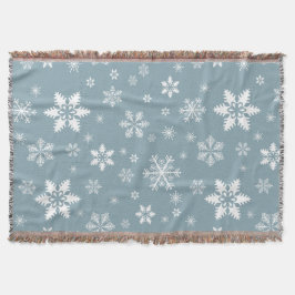 Snöflake Mönster, Vita Snöflingor, Snö, Grått Filt