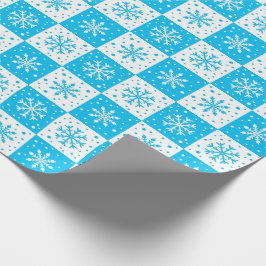 Snöflake & Snö Mönster (blått) Presentpapper