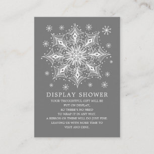 Snöflake Winter Möhippa Visning Shower Tilläggskort