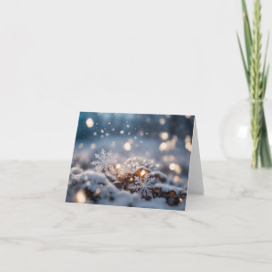 snöflammande iskristaller snö som faller jul kort