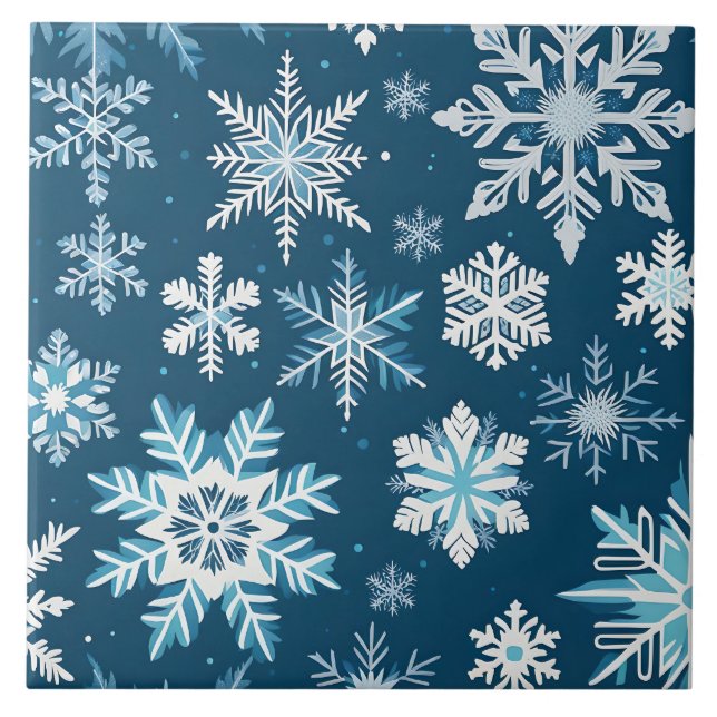 snöfling kristaller kakel (Framsidan)