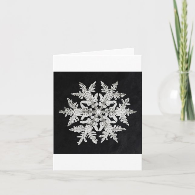 Snöflinga 2 höjdkort helgkort (Framsida)