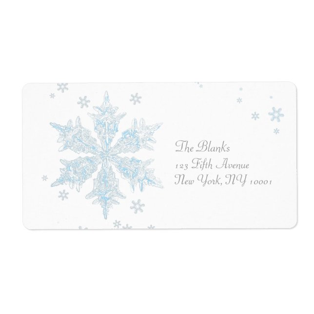 snöflinga 3-etikett fraktsedel (Framsidan)