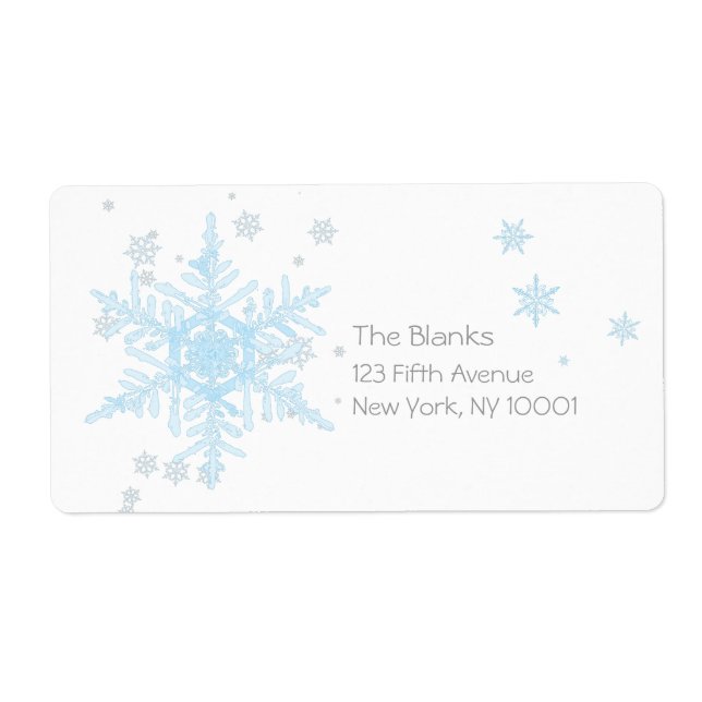 snöflinga 5-etikett fraktsedel (Framsidan)