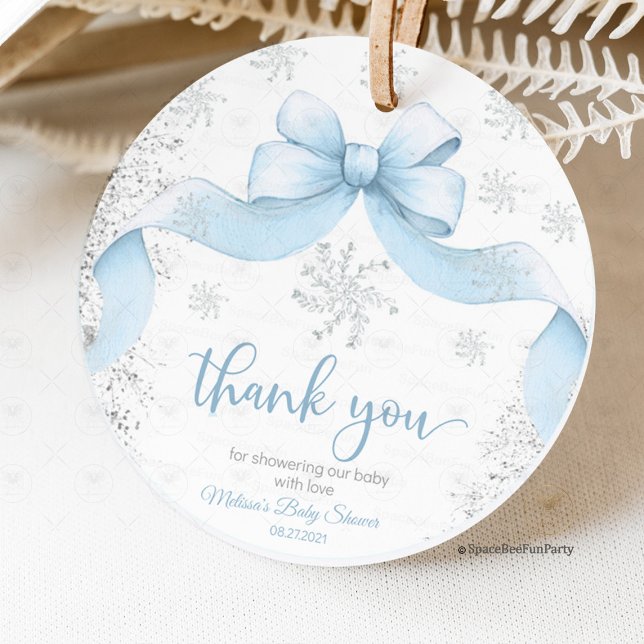 Snöflinga baby shower gåvor etiketter (snowflake baby shower, winter baby shower, baby shower bow, winter baby shower decor, snowflake baby)