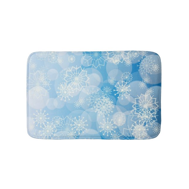 Snöflinga bakgrund badrumsmatta (Framsidan)