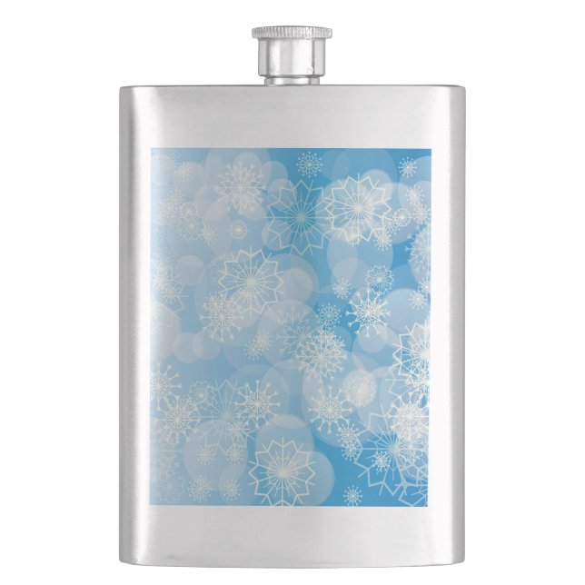 Snöflinga bakgrund fickplunta (Framsidan)