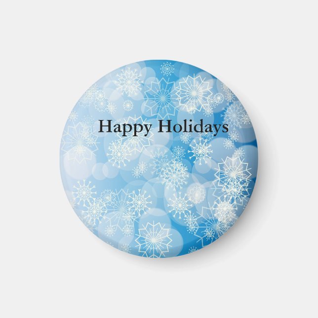Snöflinga bakgrund magnet (Framsidan)