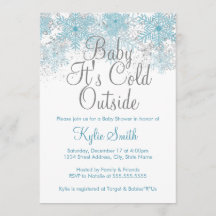 Snöflinga Bebis Det Är Kallt Utanför Baby Shower