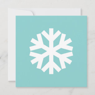 Snöflinga blå julkort