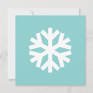 Snöflinga blå julkort