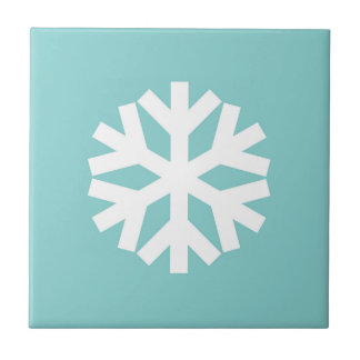 Snöflinga blå kakelplatta