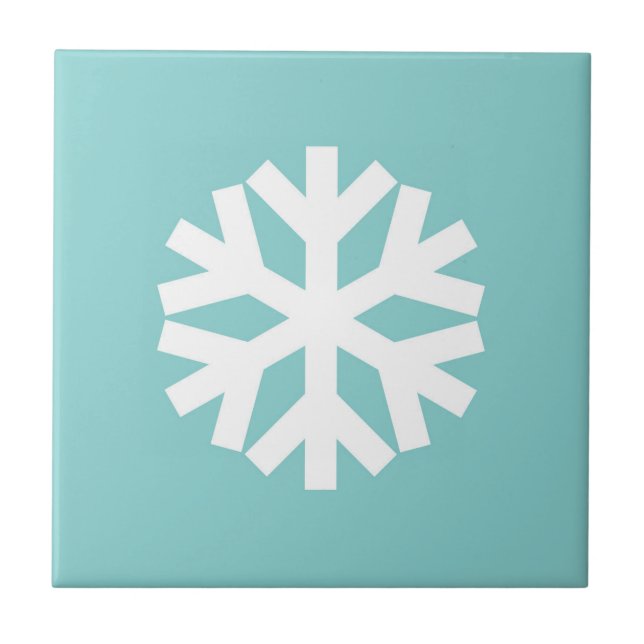 Snöflinga blå kakelplatta (Framsidan)