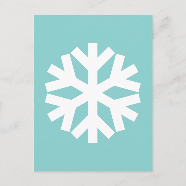 Snöflinga blå vykort (Framsida)