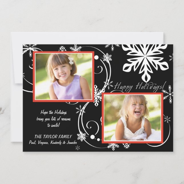 Snöflinga Blackout - Foto Semestkort Julkort (Framsida)