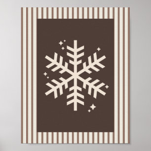 Snöflinga Brunrandig Poster