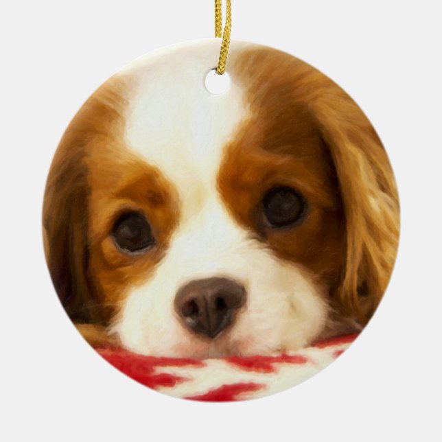 Snöflinga Cavalier King Charles Spaniel Ornament (Framsidan)