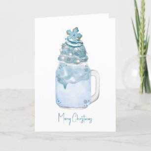 Snöflinga Cookie Jul Masonburk Milkshake Helgkort