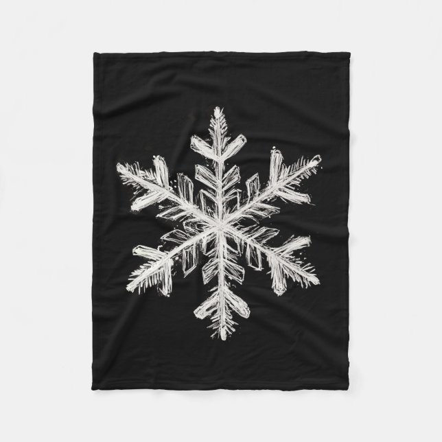 Snöflinga fleecefilt (Framsidan)