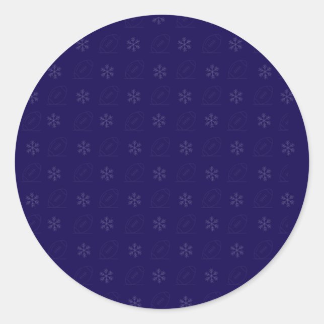 Snöflinga Fotbollsdekal Runt Klistermärke (Framsida)