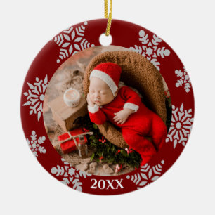 Snöflinga Foto Jul Ornament