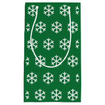 Snöflinga Grön Julklappspåse