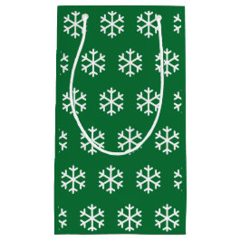 Snöflinga Grön Julklappspåse
