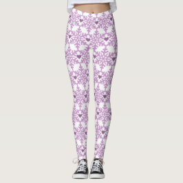 Snöflinga Hjärtmönster Leggings