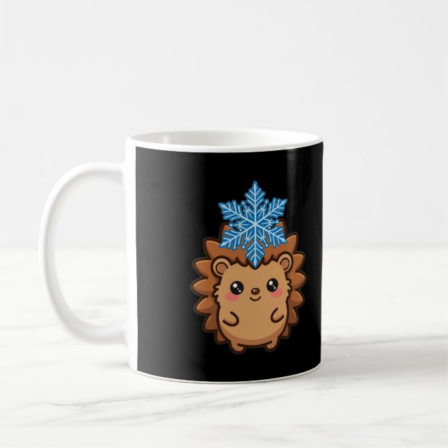 Snöflinga Igelkott Jul Kaffemugg (Vänster)