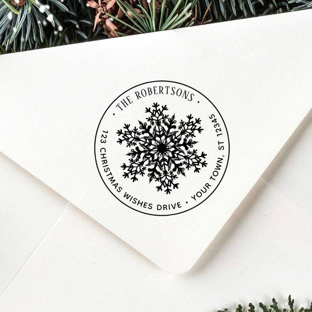 Snöflinga Jul Adress Stämpel (Skapare uppladdad)