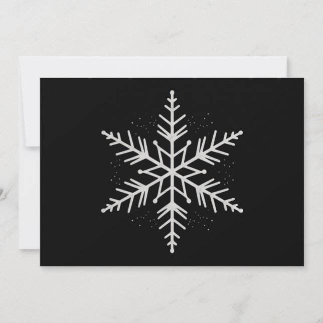 Snöflinga jul firande vinterpresent  julkort (Framsida)