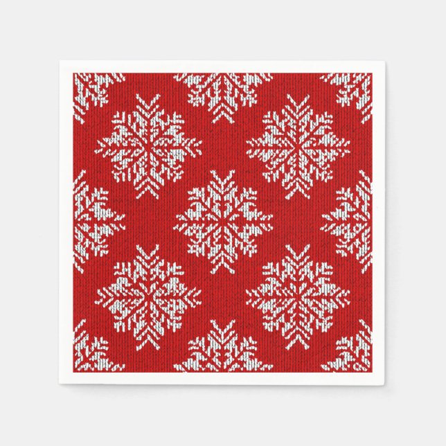 Snöflinga jul pappersservett (Framsidan)