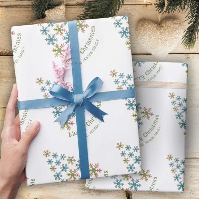 Snöflinga Julgran Minimalistisk Högtid  Presentpapper (Skapare uppladdad)