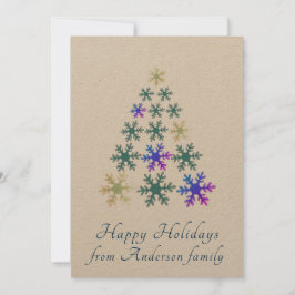 Snöflinga Julgran Personlig Högtidskort Julkort