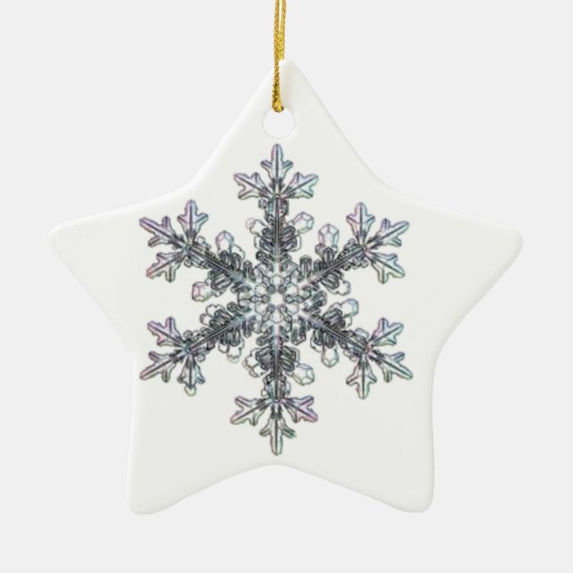 Snöflinga Julgransprydnad Keramik (Framsidan)