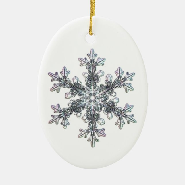 Snöflinga Julgransprydnad Keramik (Framsidan)
